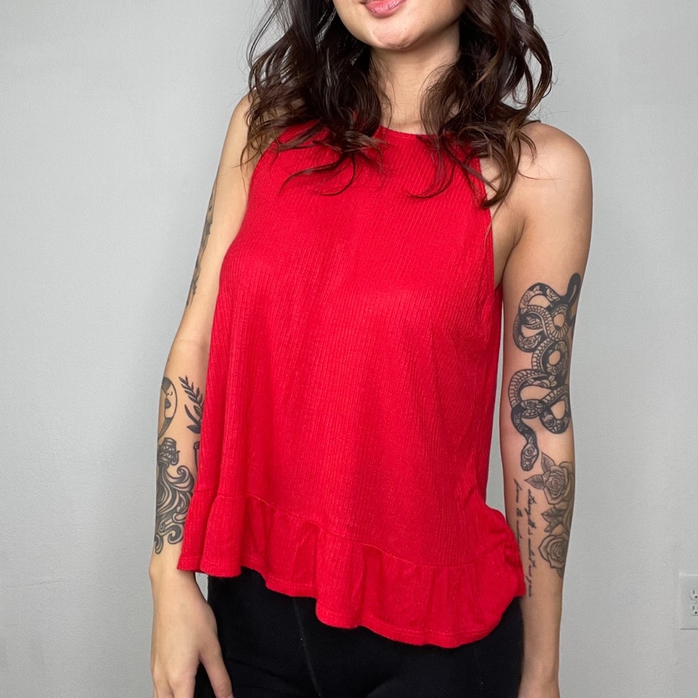 Target Red Flowy Top